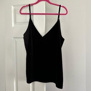 black festive velvet tank top